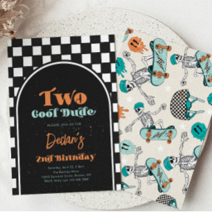 Deux Cool Skateboard Invitation Anniversaire