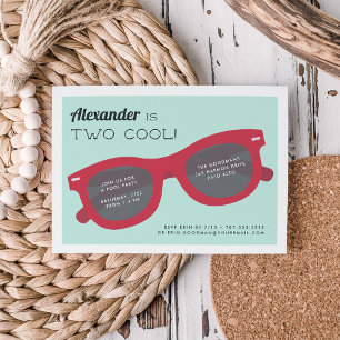 Deux Cool   Summer Sunnies Anniversaire Invitation