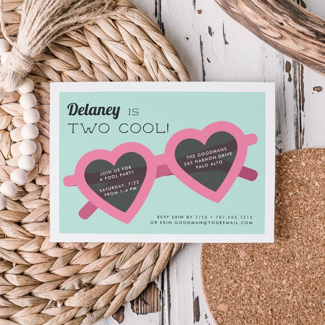 Deux Cool | Summer Sunnies Anniversaire Invitation (Créateur téléchargé)