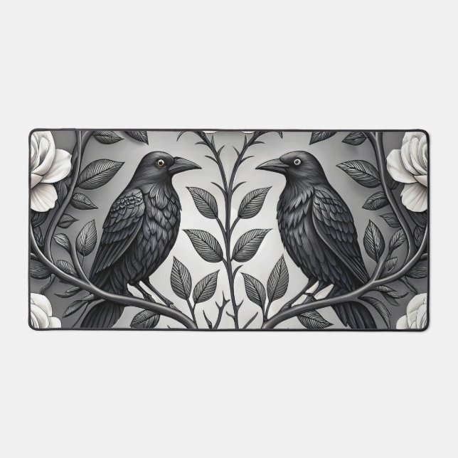 Deux corbeaux avec des roses (Recto)