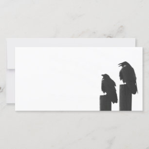 Deux corneilles sur les poteaux