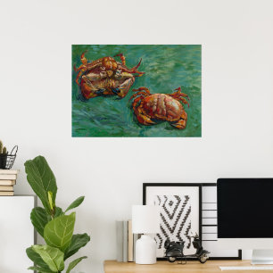 Deux crabes de Vincent van Gogh Poster