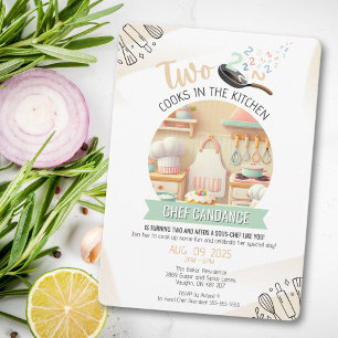 Deux cuisiniers dans la cuisine Invitation du 2e a