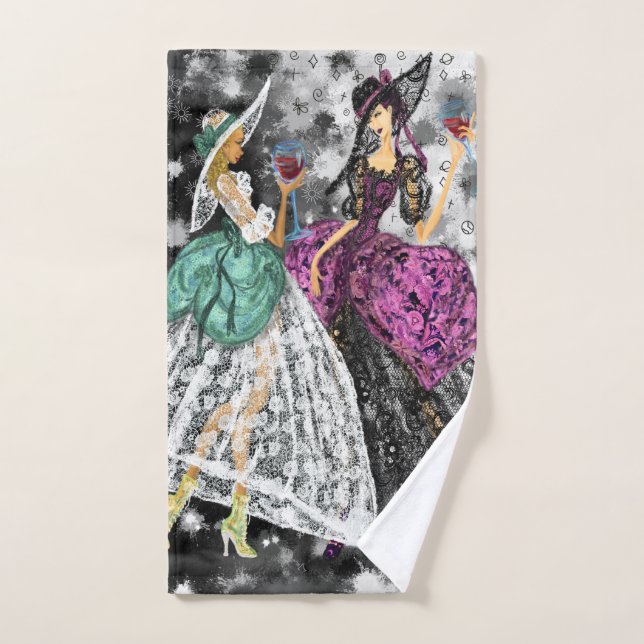 Deux Dames en Dentelle Serviettes de bain (Serviette à main)