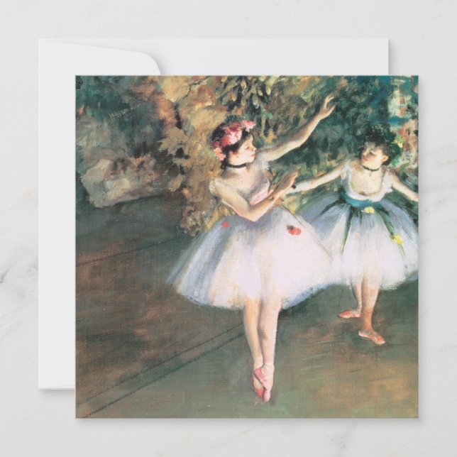 Deux danseuses sur une scène par Edgar Degas, Art  (Devant)