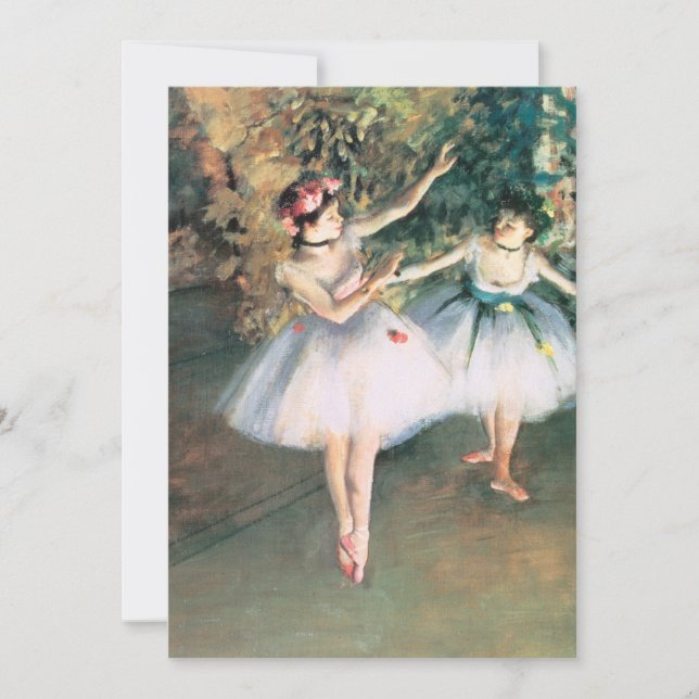 Deux danseuses sur une scène par Edgar Degas, Art  (Devant)