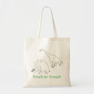 Deux dinosaures, contour, sacs personnalisés pour