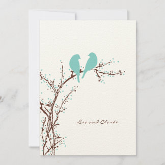 Deux Doves {mod} Invitations de mariage