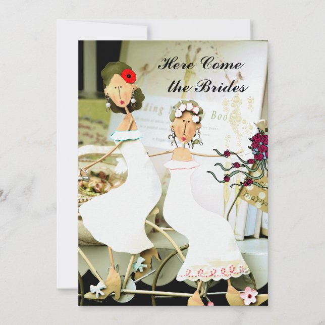 Deux épouses Faire-part de mariage (Devant)