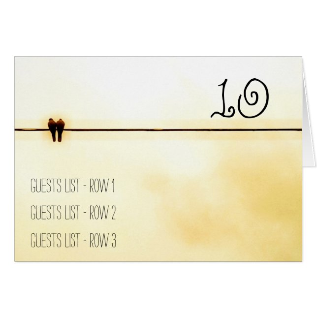 DEUX - Espace réservé table Mariage (Devant Horizontal)