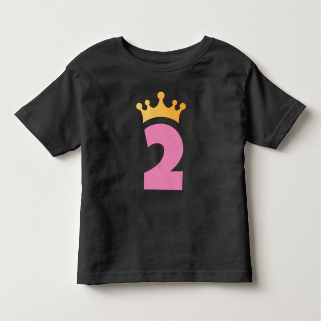 Deux et le T-shirt Crown-Toddler (Devant)