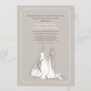 Deux Faire-part de mariage de mariées