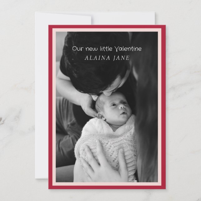 deux faire-part de naissance moderne de la saint-v (Devant)