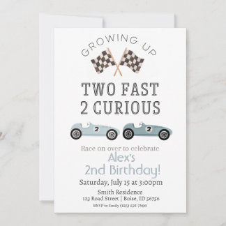 Deux Fast 2 Curieux Invitation Anniversaire