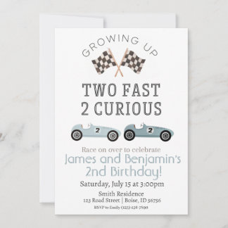 Deux Fast 2 Curieux Invitation Anniversaire