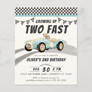 Deux Fast Race Car Boy 2e Anniversaire Budget de f