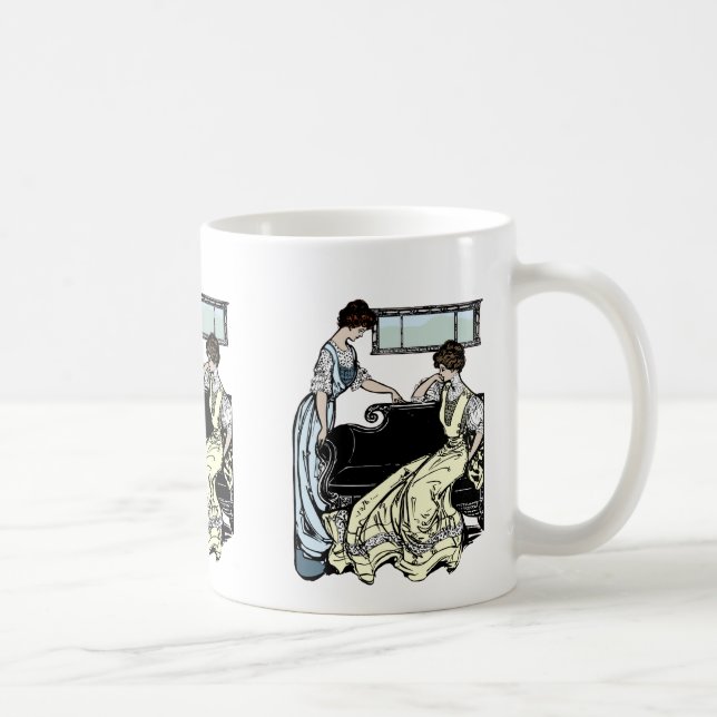Deux femmes en robe longue Mug café (Droite)