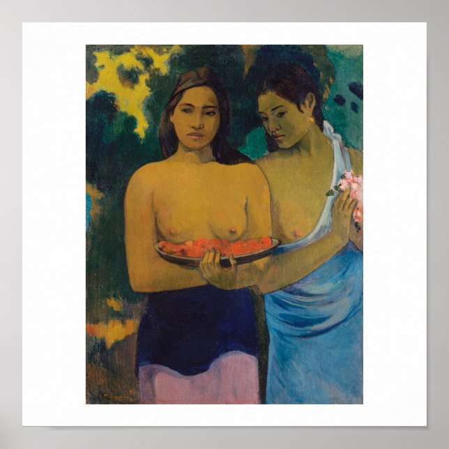"DEUX FEMMES TAHAITIENNES" PAUL GAUGUIN POSTER 189 (Devant)