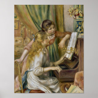Deux filles au piano par Renoir Impression