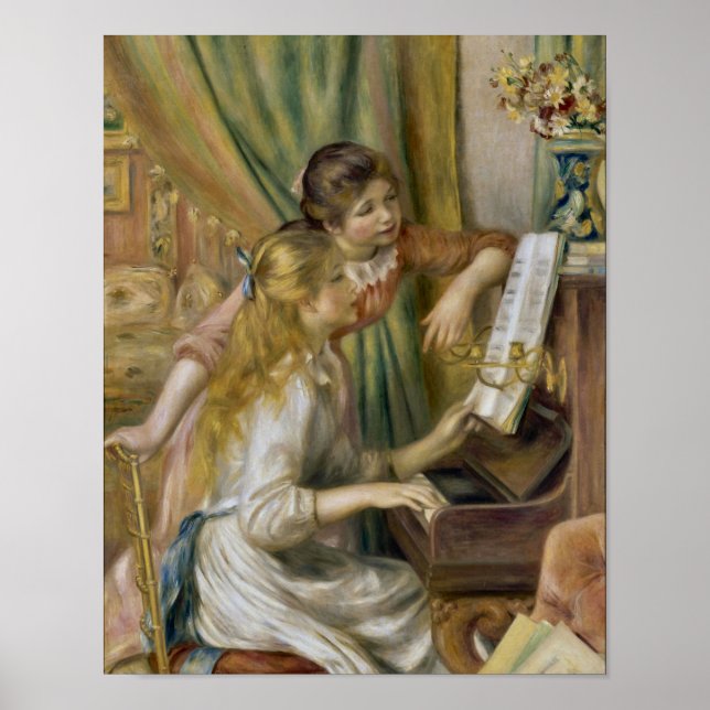 Deux filles au piano par Renoir Impression (Devant)