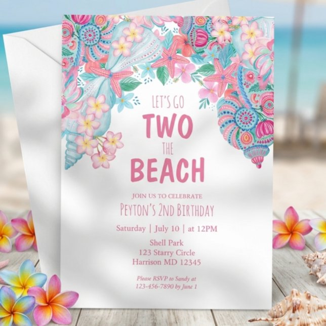 Deux filles d'été à la plage Invitation d'annivers (Créateur téléchargé)