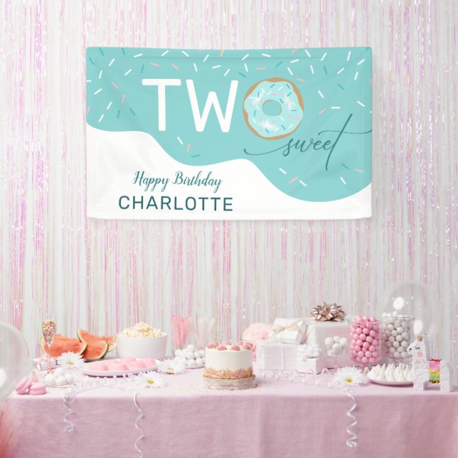 Deux filles Turquoises douces givrage Bannière 2e  (Fête)