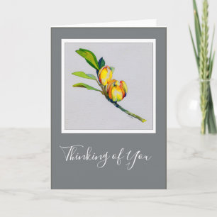 Deux fleurs sur une carte pliée 5x7