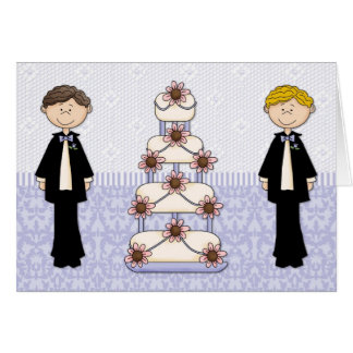 Deux hommes et un gâteau Mariage