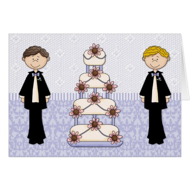 Deux hommes et un gâteau Mariage (Devant horizontal)