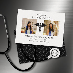 Deux Insigne noir blanc de soins infirmiers