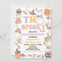 Deux Invitation Éffrayante De Fantôme D'Halloween