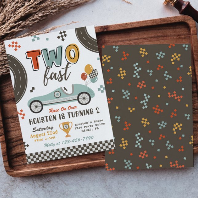 DEUX Invitation Rapide | Courses Invitation Annive (Créateur téléchargé)