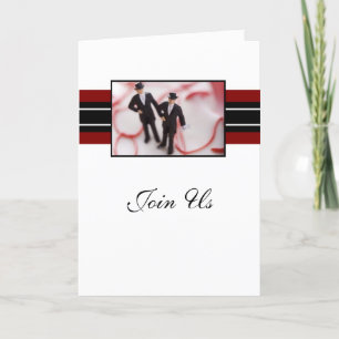 Deux invitations faites sur commande de mariage de