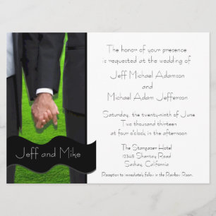 Deux invitations gaies faites sur commande de