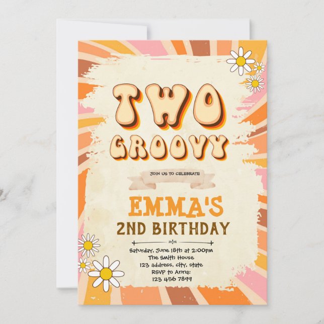 DEUX invitations super pour l'anniversaire (Devant)