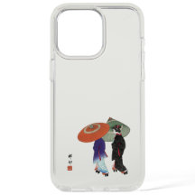 Deux Japonaises vintages sous la pluie Ohara Koson