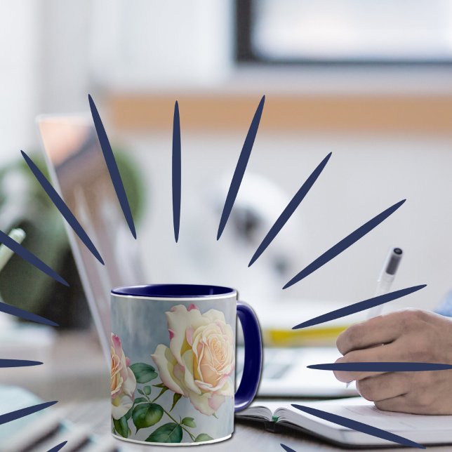 Deux jolie Mug Rose de la Coupe d'Art Flower (Créateur téléchargé)