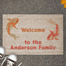 Deux Koi en orange et rouge