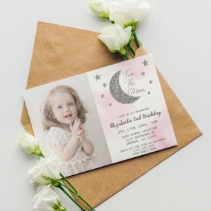 Deux La Lune 2e Invitation Anniversaire