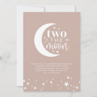 Deux La Lune Blush rose Invitation Anniversaire