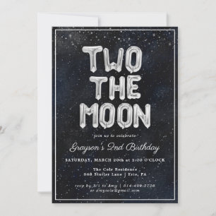 Deux la Lune   Invitation de fête du 2e anniversai