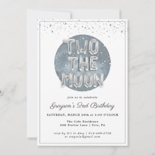 Deux la Lune   Invitation de fête du 2e anniversai