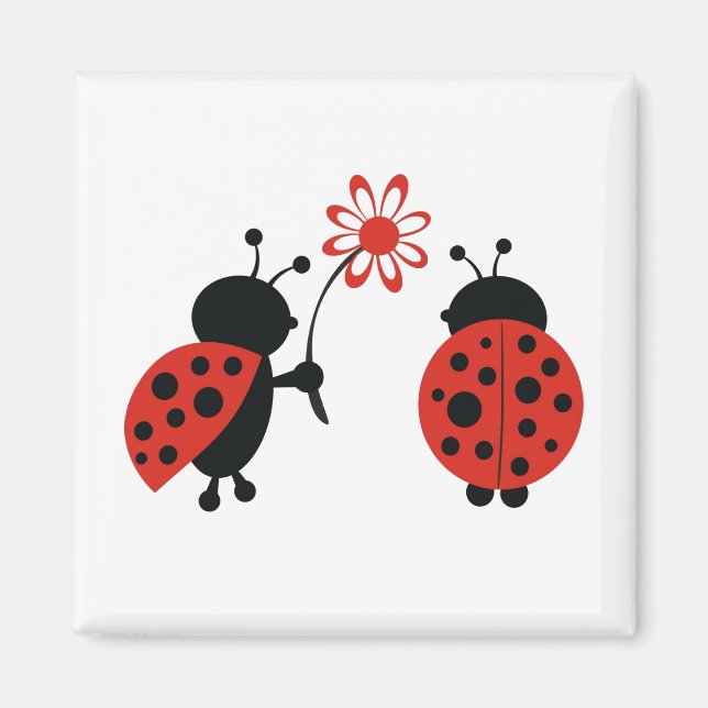 Deux Lady Bugs Magnet (Devant)