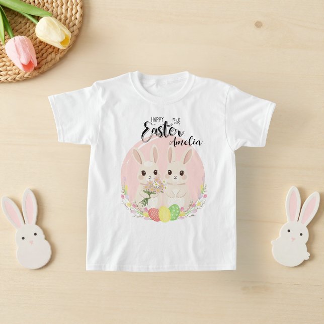 Deux lapins de Pâques T-Shirt personnalisé (Créateur téléchargé)