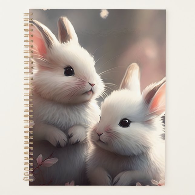 Deux lapins mignons avec sakura Planner (Devant)