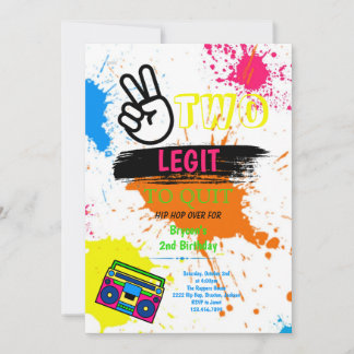 DEUX LEGIT À QUITTER 2e Invitation d'anniversaire