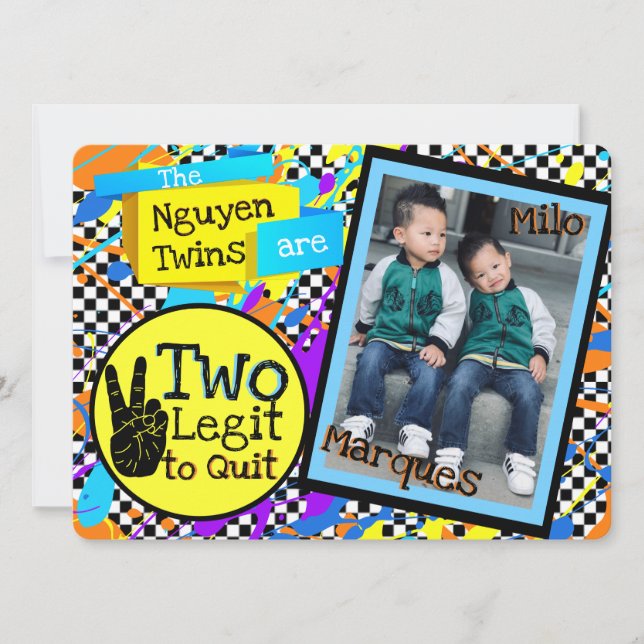 Deux Legit to Quit|Colorful 90's Birthday Photo (Devant)