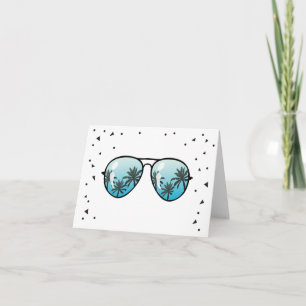 Deux Lunettes de soleil Cool Palm Trees Boy Carte 