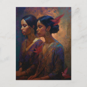 Deux magnifiques cartes postales pour femmes