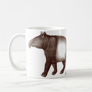 Deux malais ou tasse de café asiatique de tapirs
